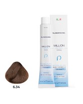 Крем-краска для волос TNL Million Gloss оттенок 6.34 Темный блонд золотистый медный 100 мл