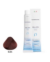 Крем-краска для волос TNL Million Gloss оттенок 6.64 Темный блонд красный медный 100 мл