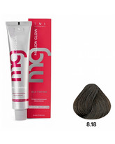 Крем-краска для волос TNL Million glow Private collection Silk protein 8.18 Светлый блонд пепельный