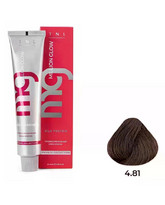 Крем-краска для волос Million glow Private collection Silk protein оттенок 4.81 Коричневый шоколадный пепельный, TNL Professional, 60 мл