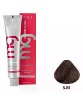 Крем-краска для волос Million glow Private collection Silk protein 5.81 Светлый коричневый шоколадный пепельный, TNL Professional, 60 мл