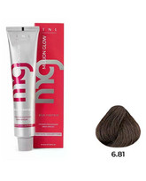 Крем-краска для волос Million glow Private collection Silk protein оттенок 6.81 Темный блонд шоколадный пепельный, TNL Professional, 60 мл